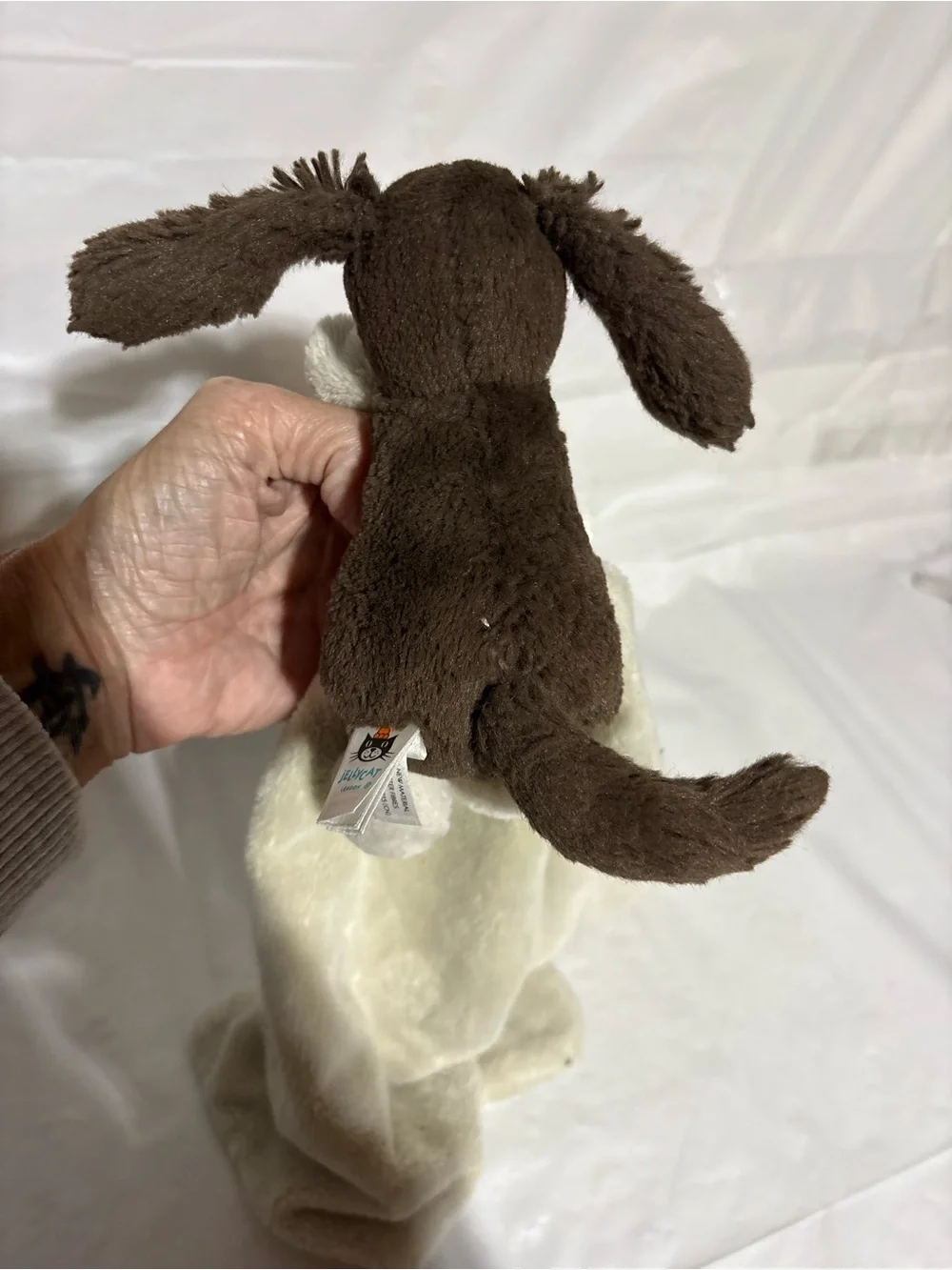 Jellycat Puppy bashful fudge puppy soother Comfort Blanket